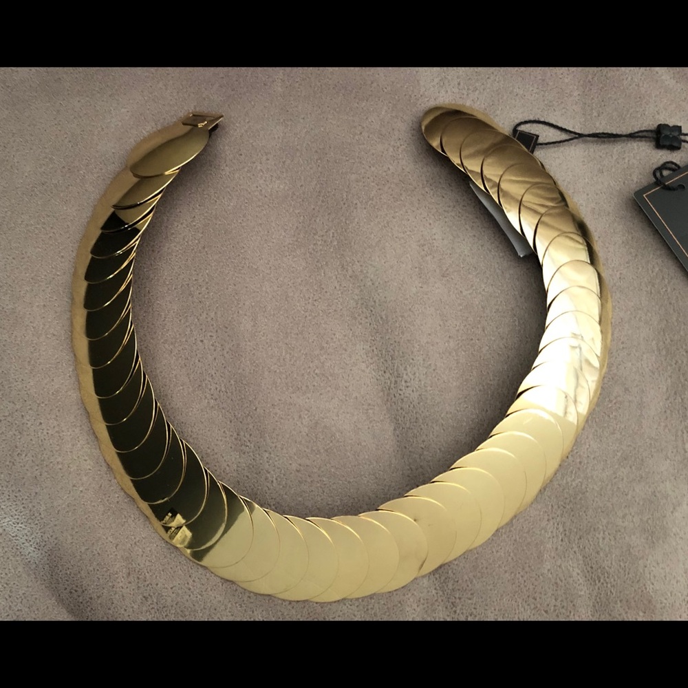 BCBG MAXAZRIA ELASTICATED GOLD PLATE DISKS - Picture 2 of 8